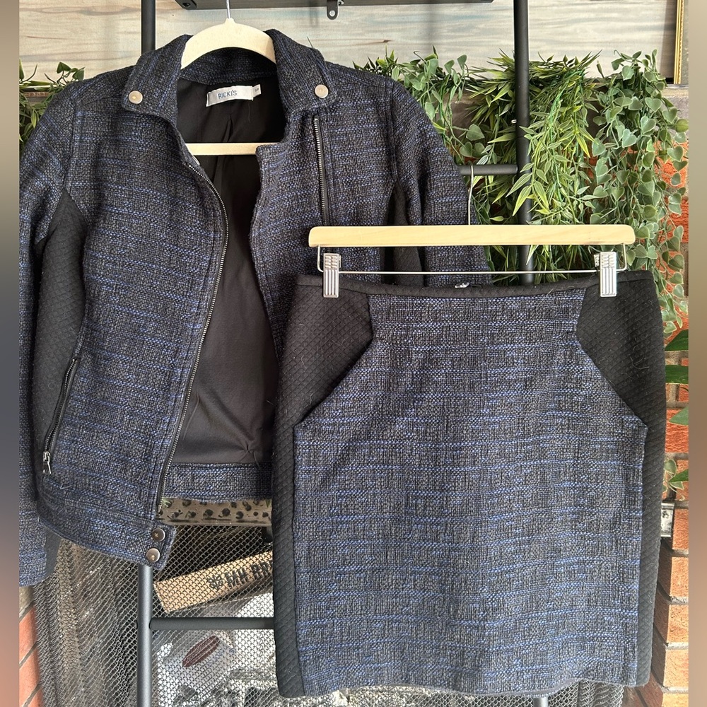 Ricki's Navy and Black Tweed Jacket
